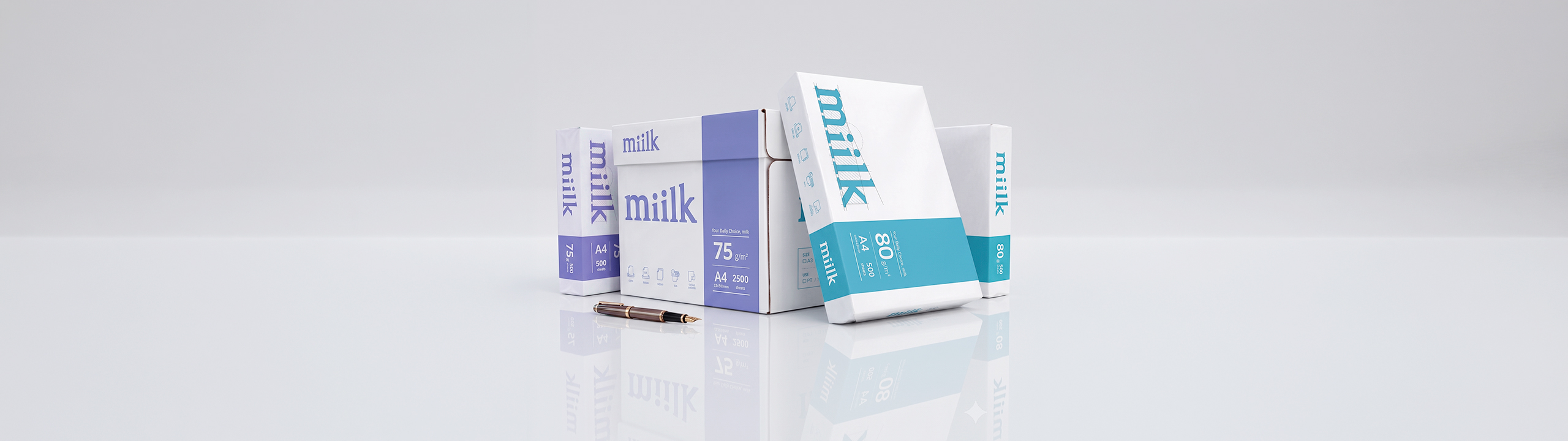 한국제지 밀크(miilk) 75g·80g 복사용지 박스